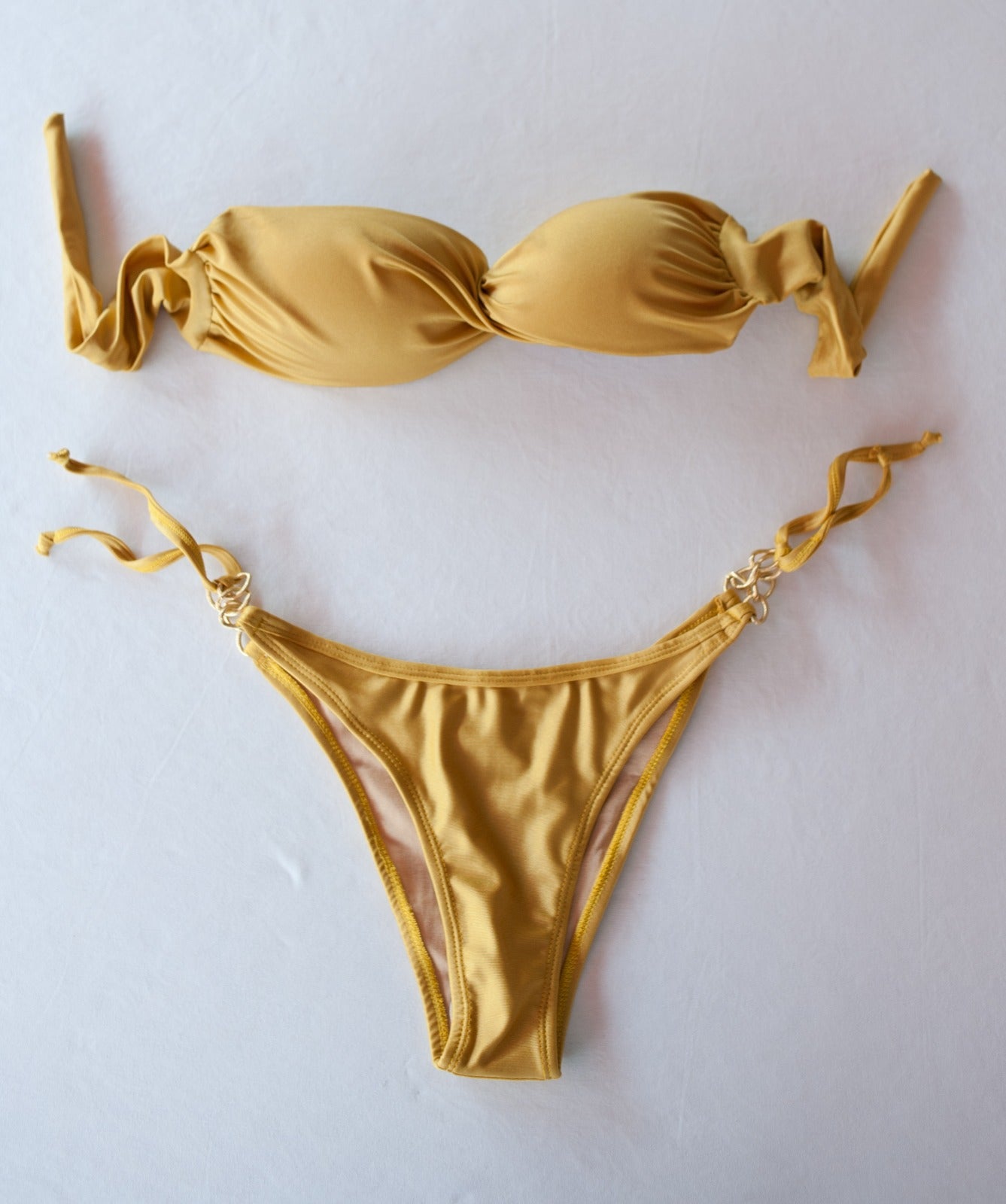 Glamour Golden Bandeau Top