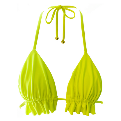 Mykonos Fluro Frills Yellow Top